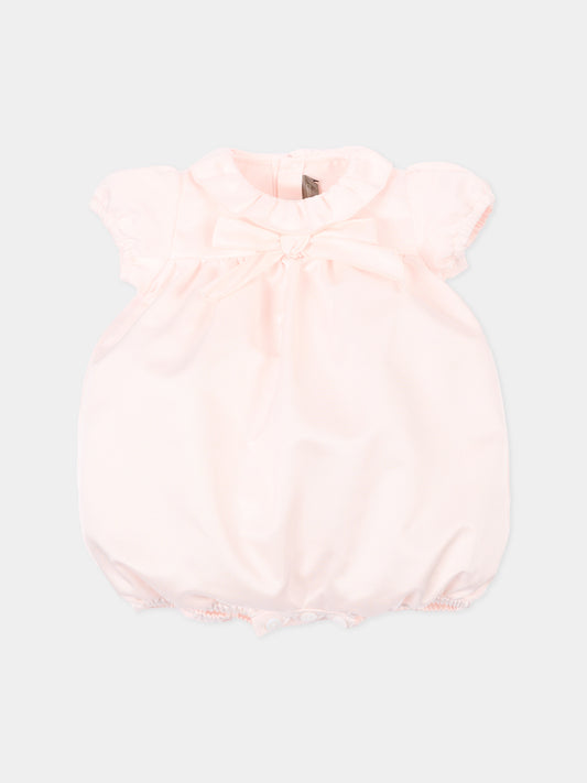 Pagliaccetto rosa per neonata con fiocco,Little Bear,3207 ROSA
