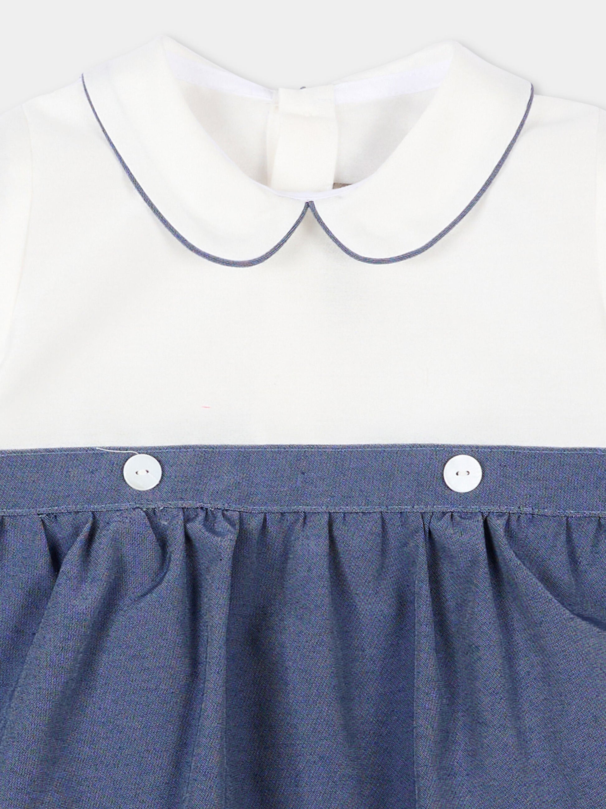 Pagliaccetto blu per neonato bicolore,Little Bear,3213 BCO/BLU