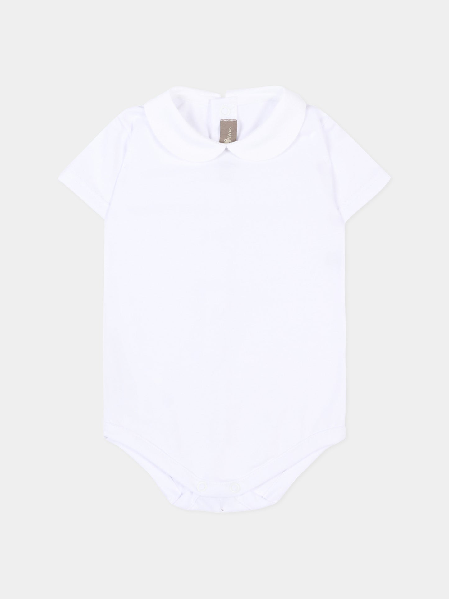 Body bianco per neonati con colletto,Little Bear,4025 BIANCO