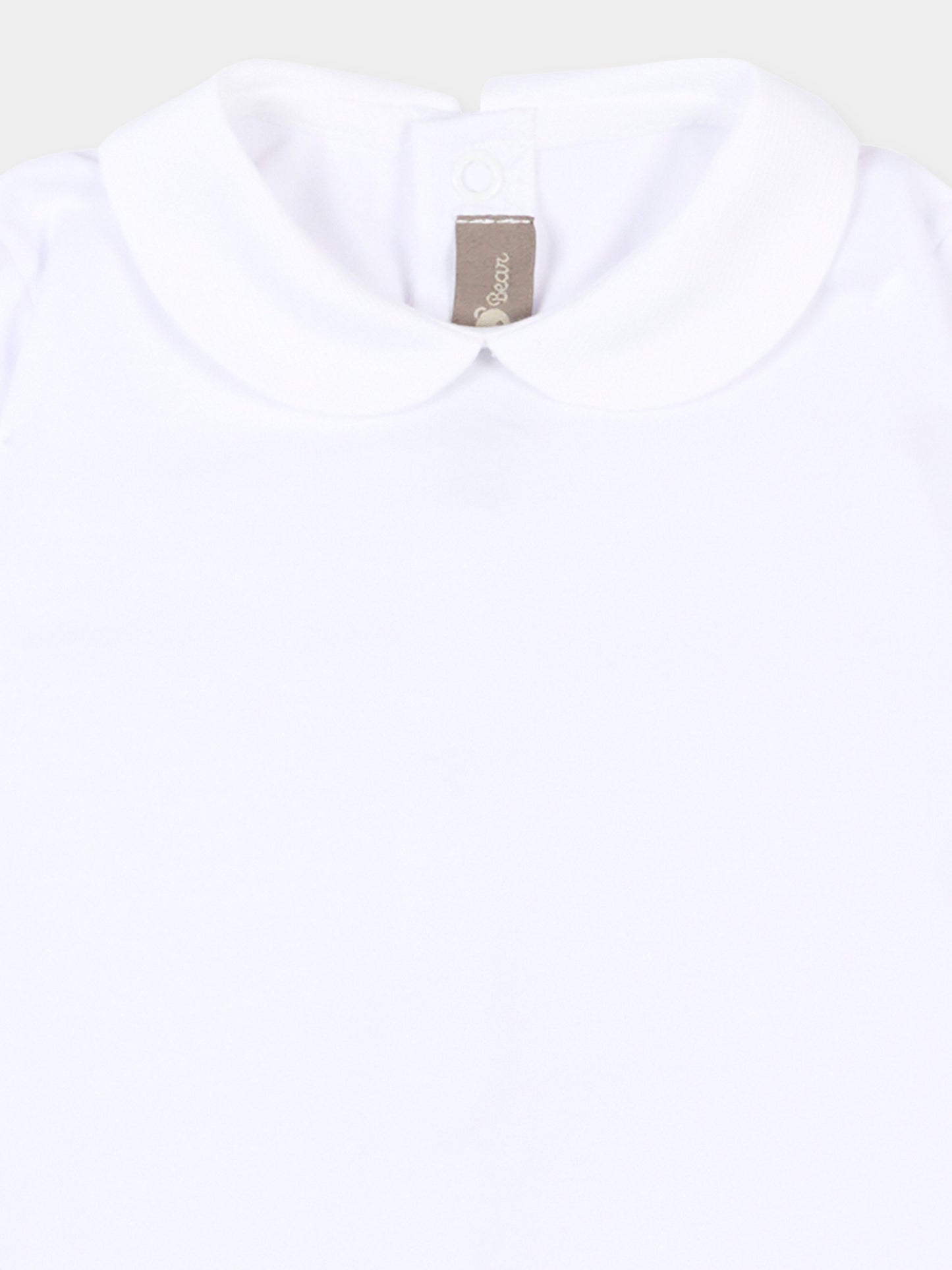 Body bianco per neonati con colletto,Little Bear,4025 BIANCO