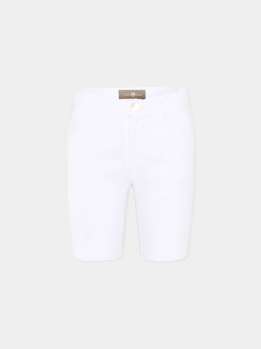 Pantaloni casual bianchi per bambini,Little Bear,3236 BIANCO