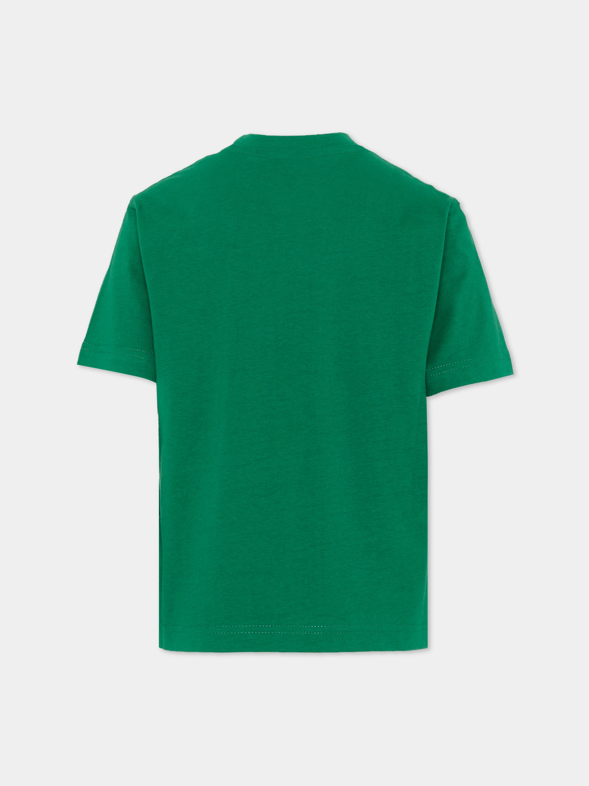 T-Shirt verde con logo per bambini,Diesel,J02869 KYA1M K50P