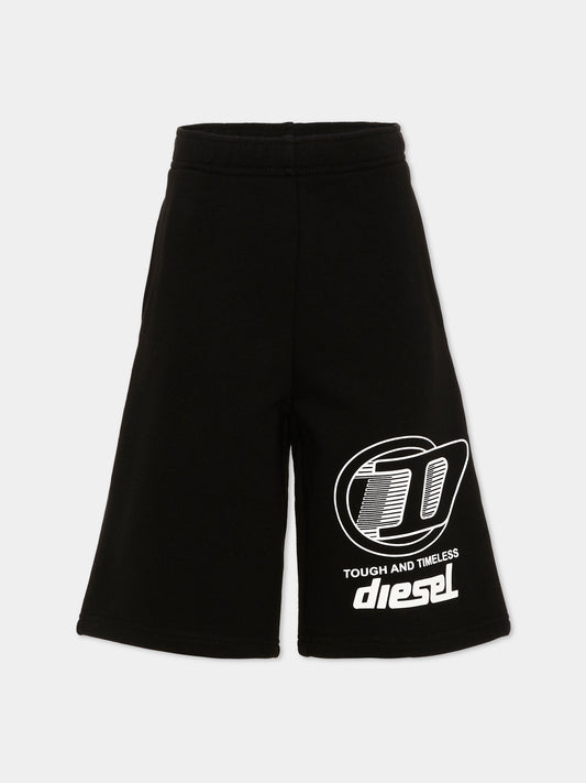 Shorts de sport noirs Diesel pour enfants