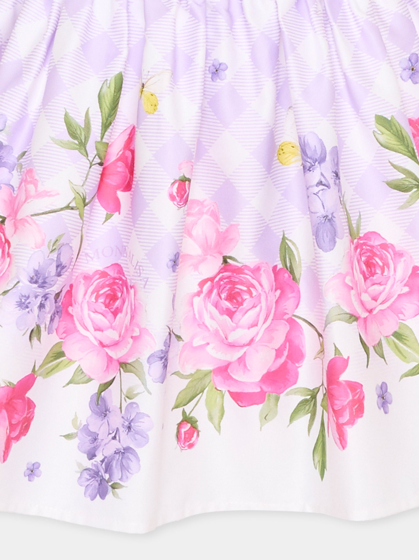 Gonna casual lilla floreale per bambina,Monnalisa,11G701 7623 0065