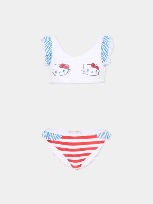 Slip bikini rouge Hello Kitty pour fille