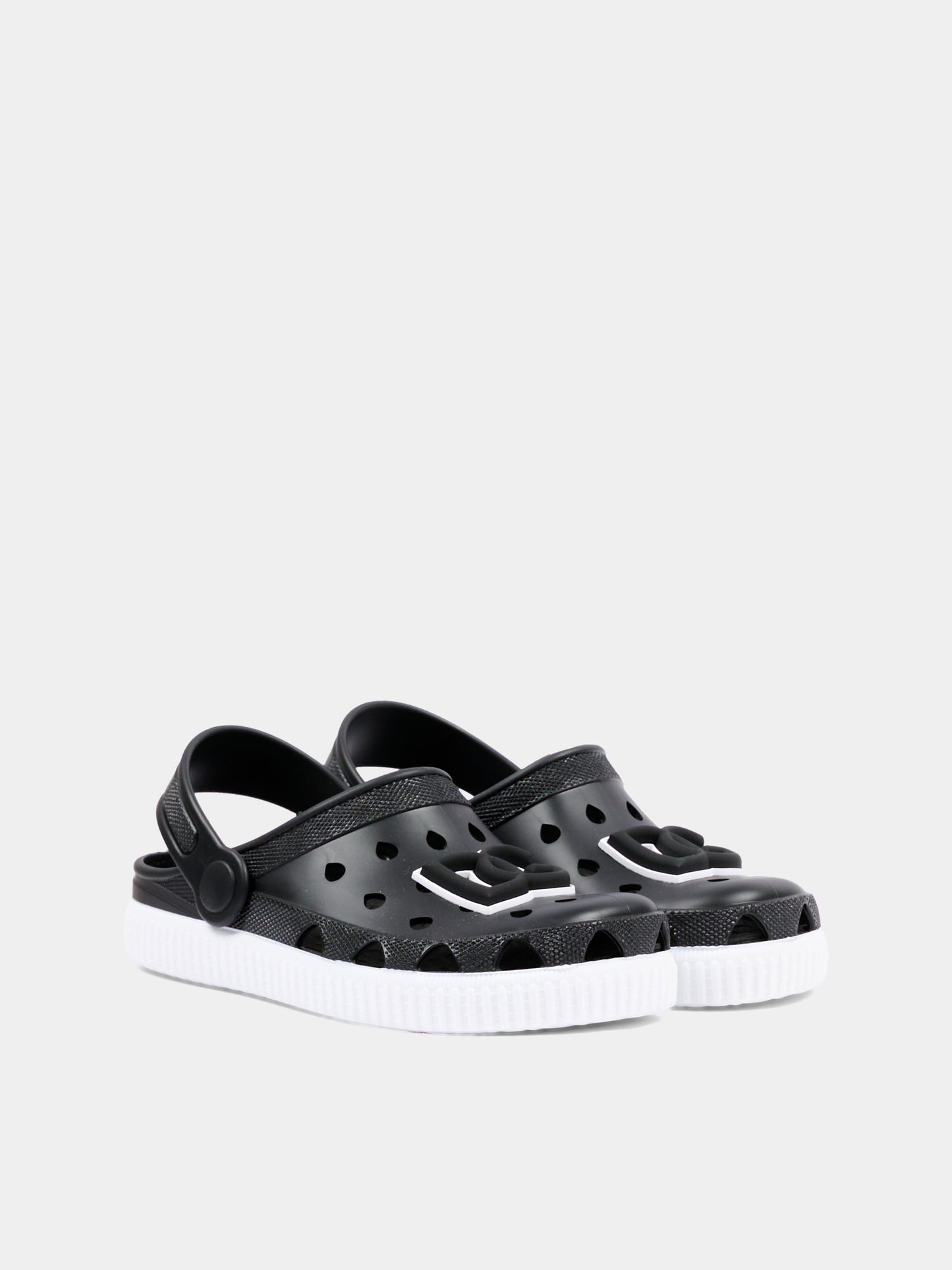 Sabot nero per bambini con logo,Dolce & Gabbana Kids,DN0213 AT079 80999