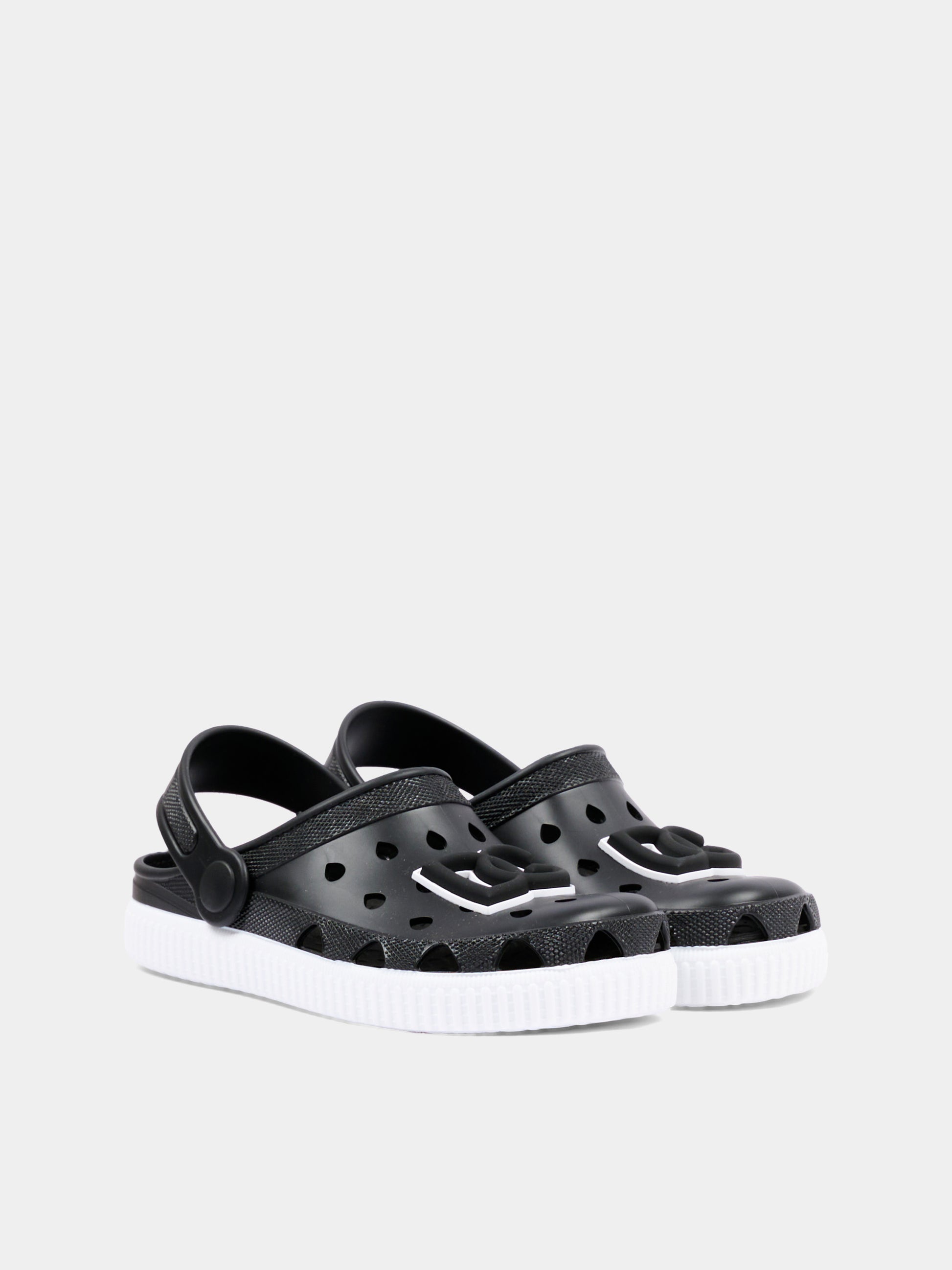 Sabot nero per bambini con logo,Dolce & Gabbana Kids,DN0213 AT079 80999
