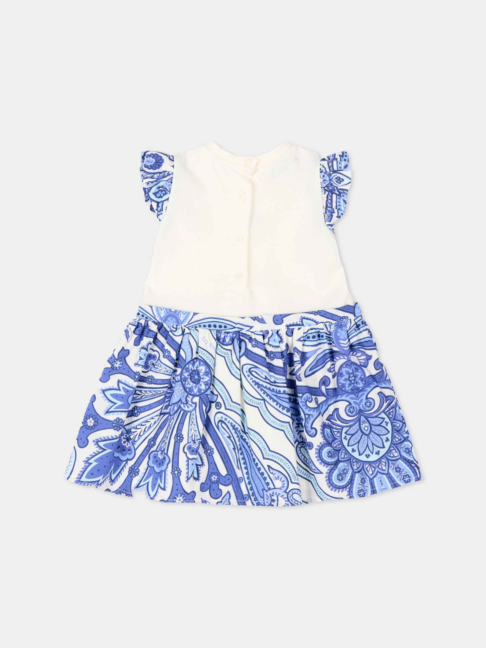Vestito avorio paisley per neonata,Etro,GY1021 P0587 102CE