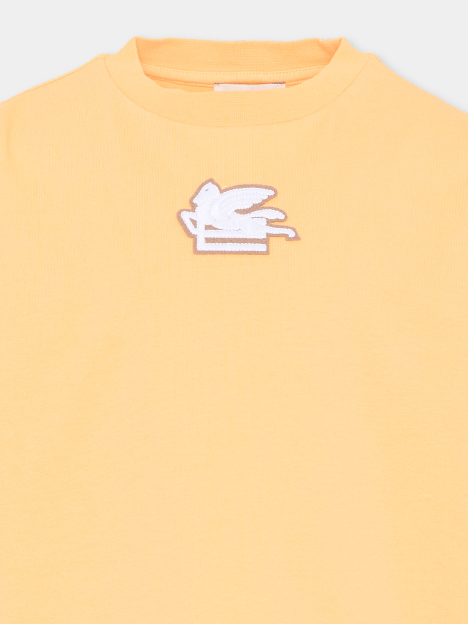 T-Shirt gialla per bambini con Pegaso,Etro,GY8Q01 Z3693 252