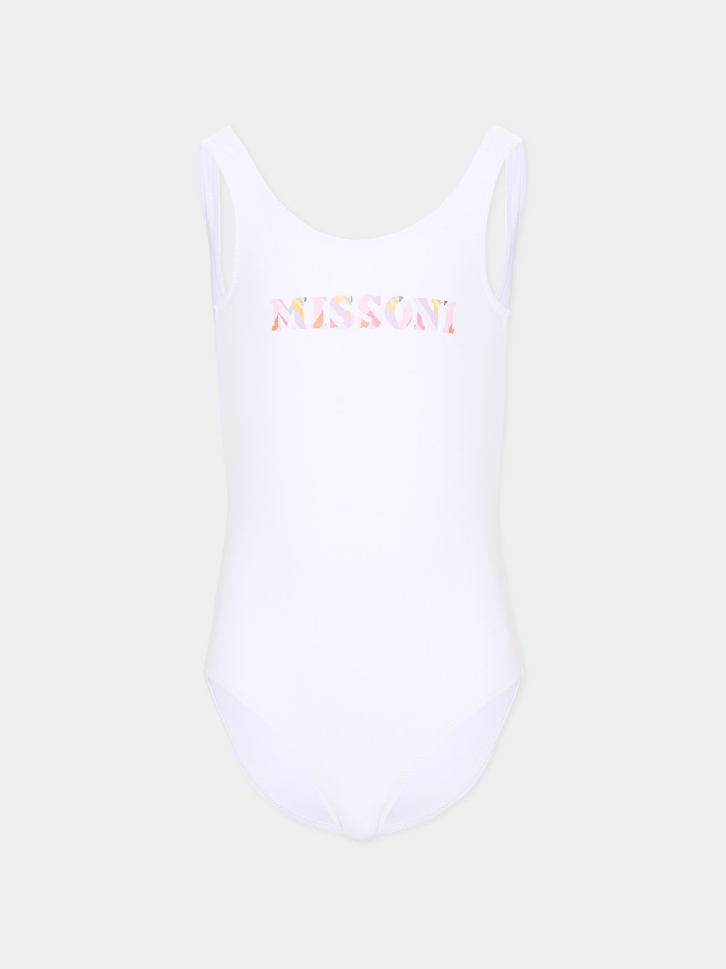 Costume intero bianco per bambina,Missoni,MYCA69 Z0559 100