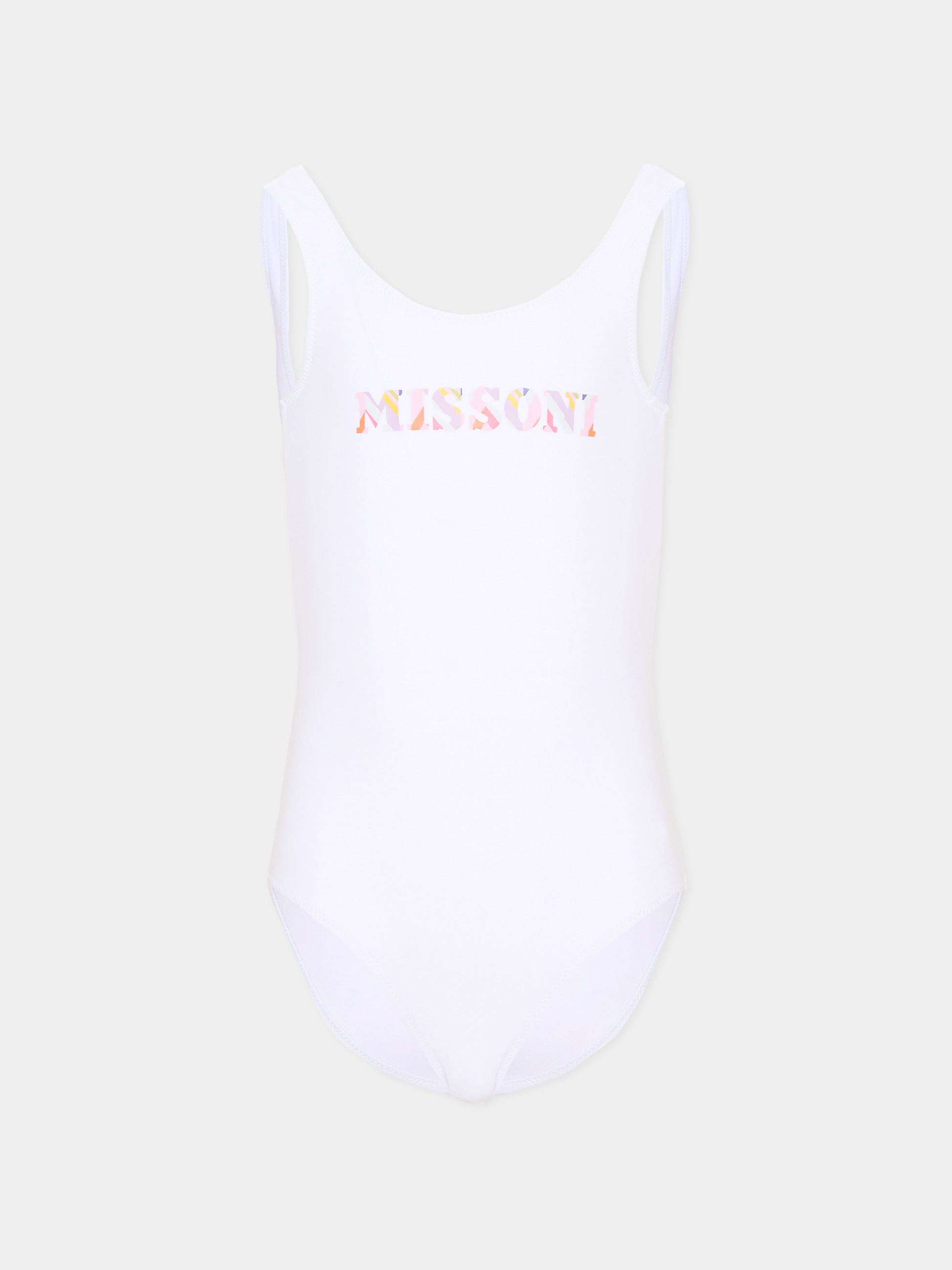 Costume intero bianco per bambina,Missoni,MYCA69 Z0559 100