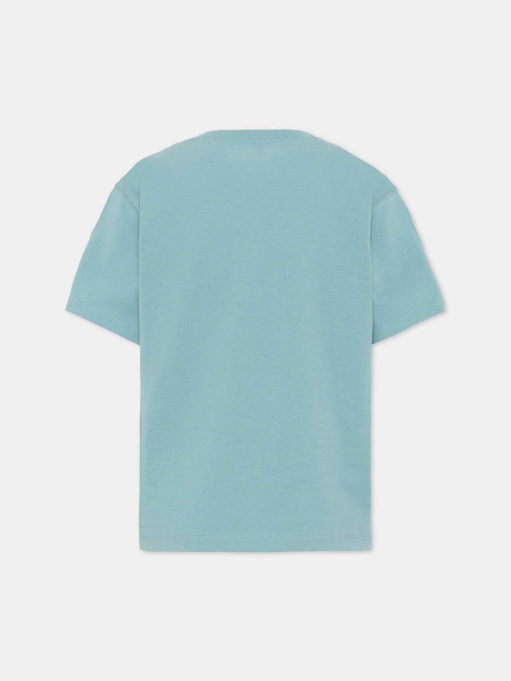 T-shirt celeste per bambino con stampa,Stella Mccartney Kids,TY8Q11 Z0434 642