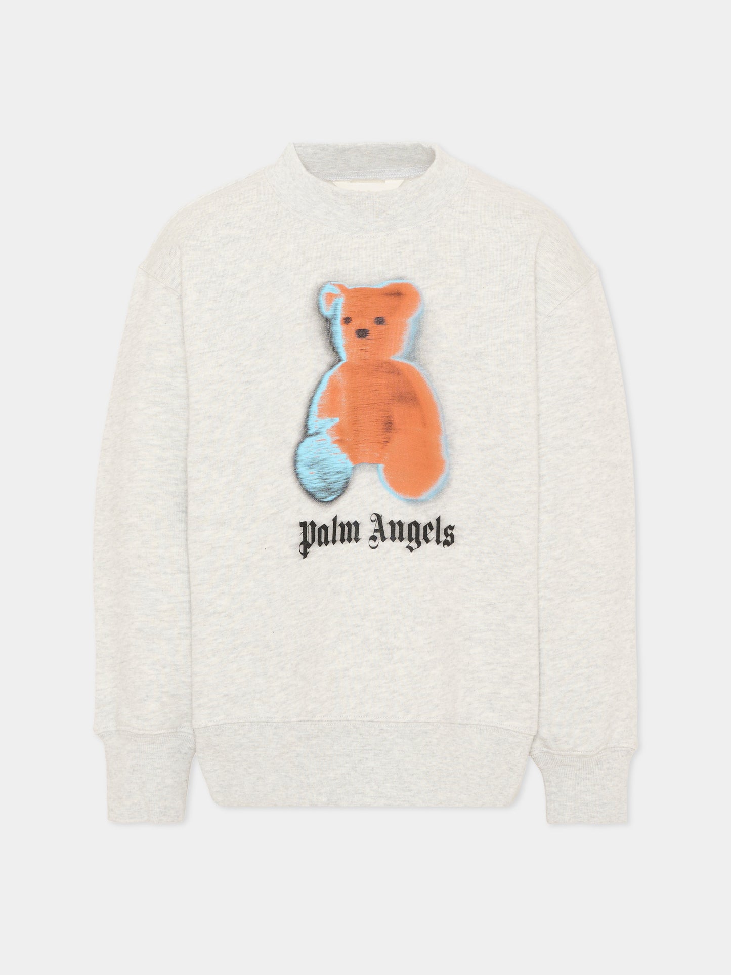 Felpa grigia per bambino con teddy bear,Palm Angels,PBBA012S26FLE006 101