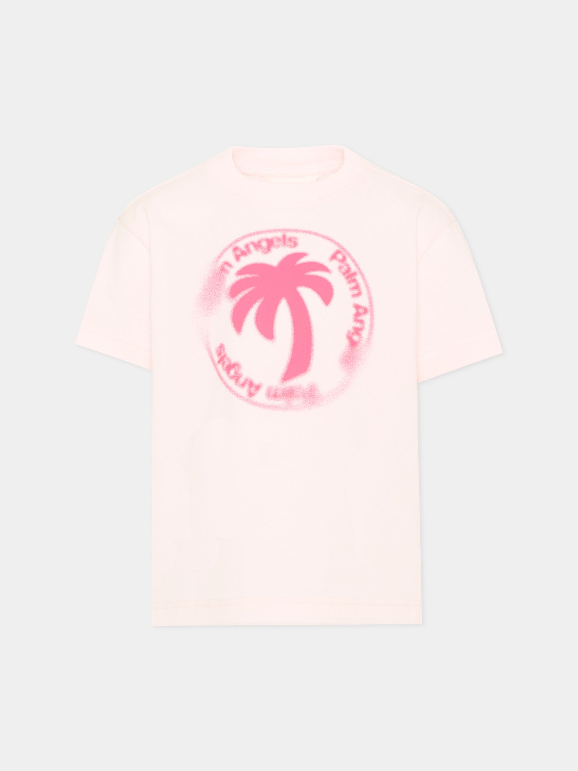T-Shirt rosa Palm Angels per bambina,Palm Angels,PGAA002S26JER004 042
