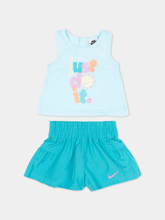 Completo sportivo azzurro per neonata,Nike,16M934 BA2
