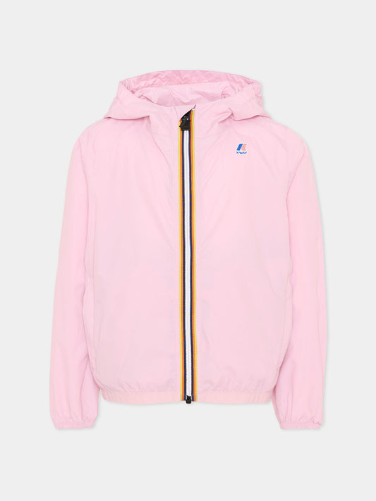 Giacche a vento rosa per bambina,K-way,K61336W V18