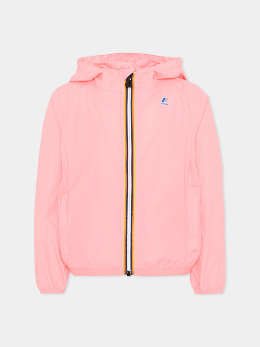 Giacca a vento rosa per bambina,K-way,K61336W Q28