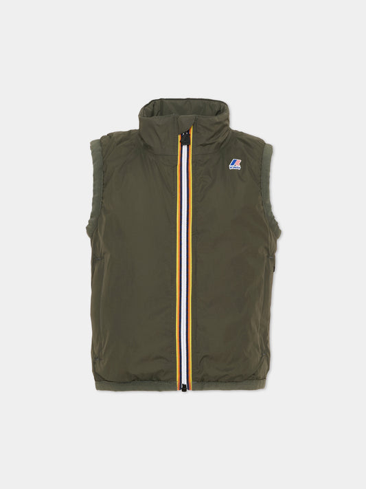 Gilet verde per bambini,K-way,K7141GW WMR