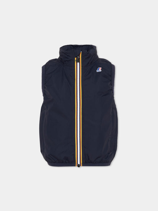 Gilet blu per bambini,K-way,K7141GW K89