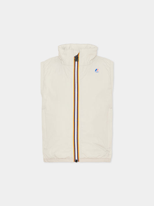 Gilet beige per bambini,K-way,K7141GW 634