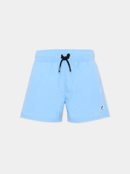 Boxer mare celeste per bambino,K-way,K3124YW 356