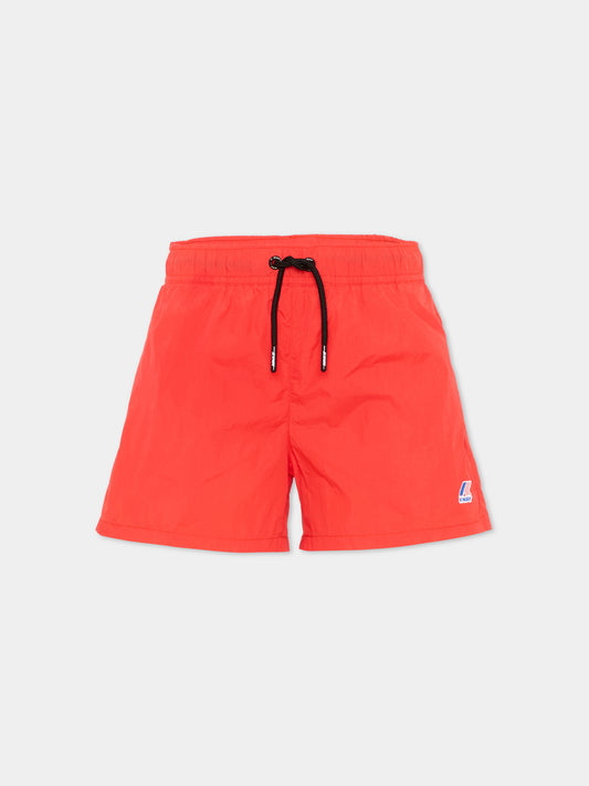 Boxer mare rosso per bambino,K-way,K3124YW B04
