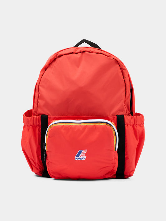 Zaino rosso per bambini con logo,K-way,K81421W B04