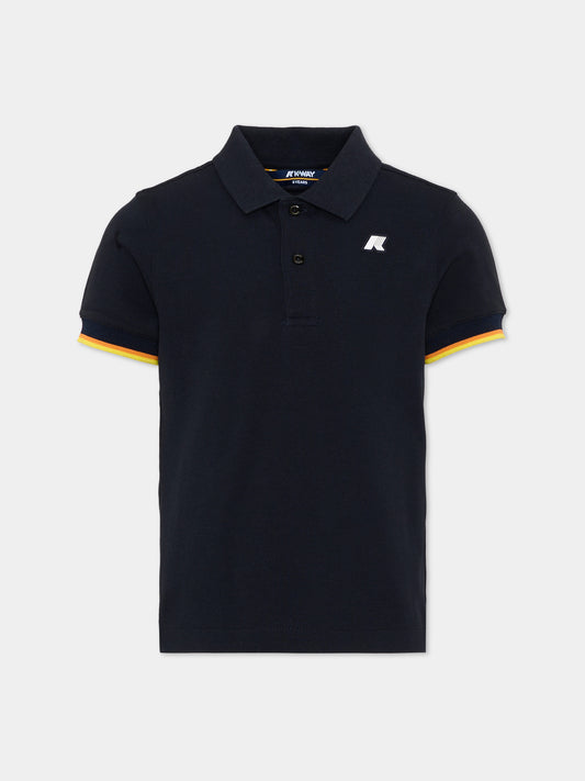 Polo blu per bambino,K-way,K6126LW K89