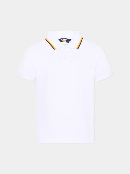 Polo bianca per bambino,K-way,K6126MW 001