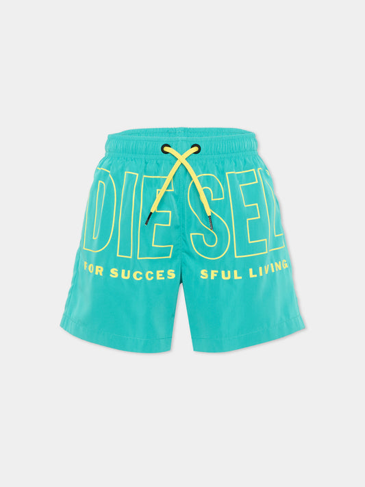 Boxer mare azzurro per bambino con logo,Diesel,J02699 KXBPB K569