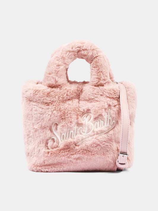 Borsa rosa Vanity Mini Soft Fur per bambina,Mc2 Saint Barth,VAMI021 01975M