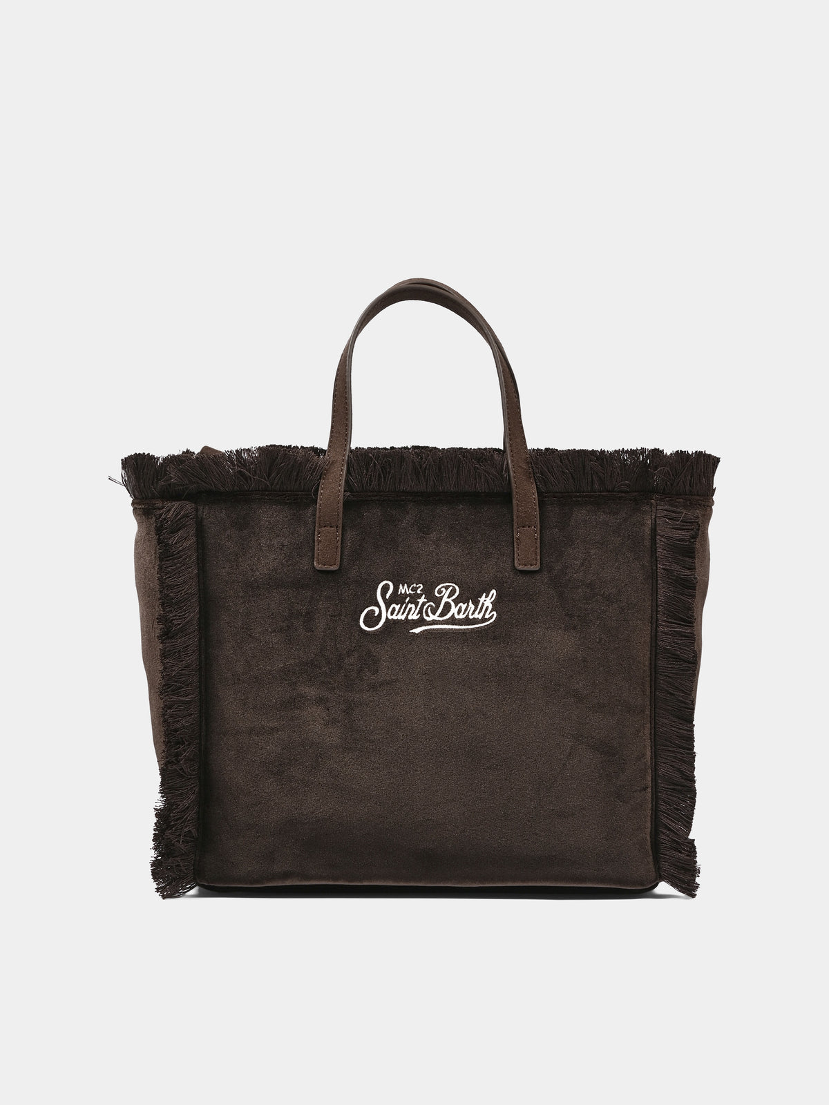 Borsa marrone Colette Velvet con frange per bambina,Mc2 Saint Barth,COL0049 00128M