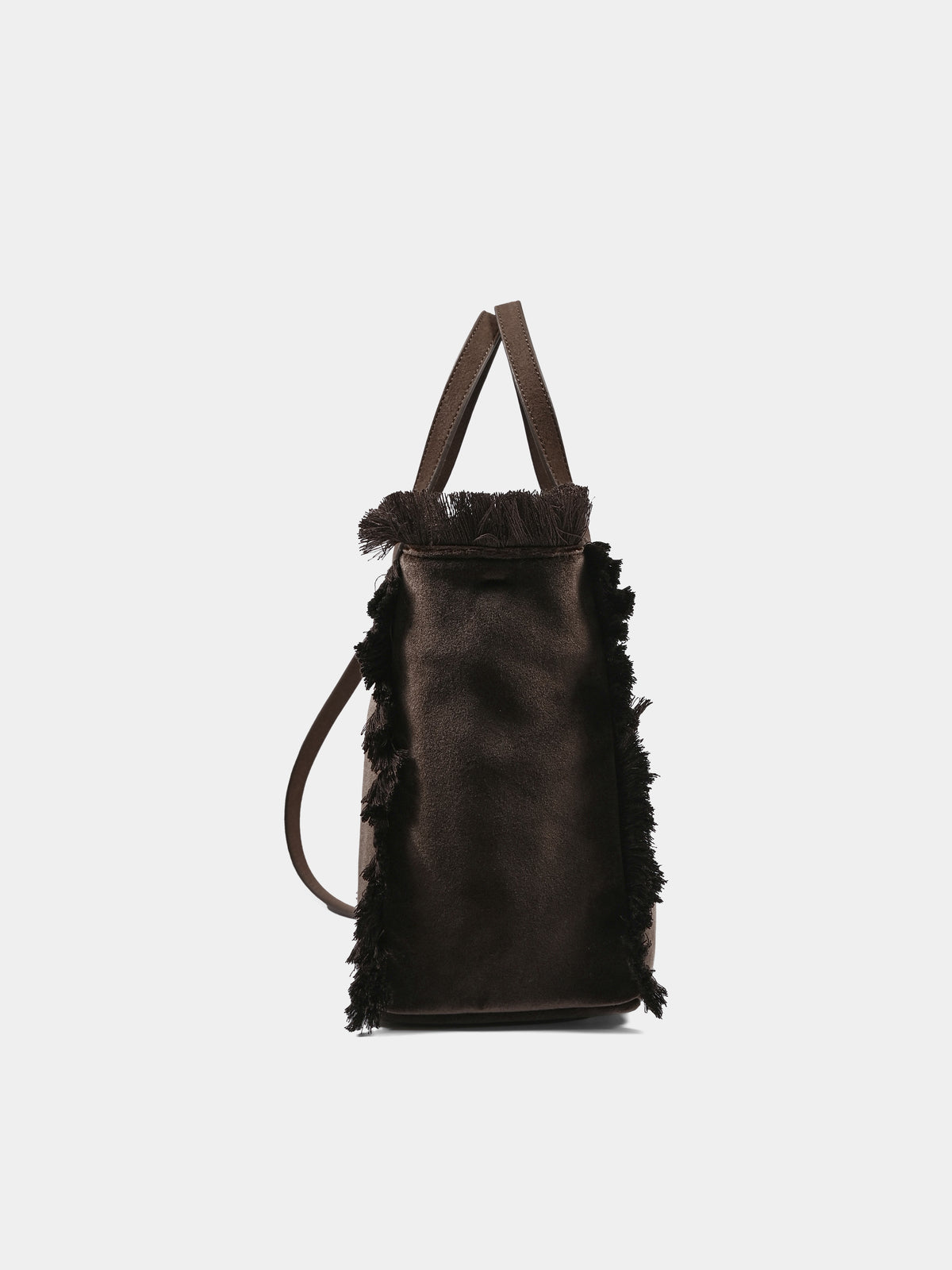Borsa marrone Colette Velvet con frange per bambina,Mc2 Saint Barth,COL0049 00128M