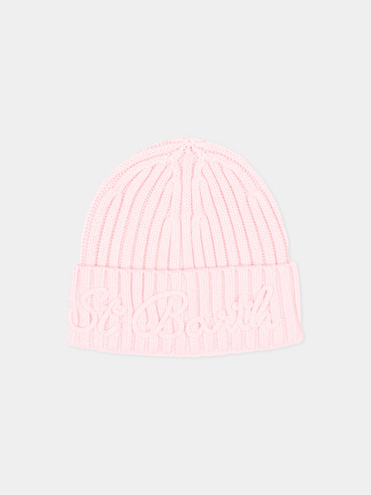 Berretto rosa per bambina con logo,Mc2 Saint Barth,WENG032 00006M
