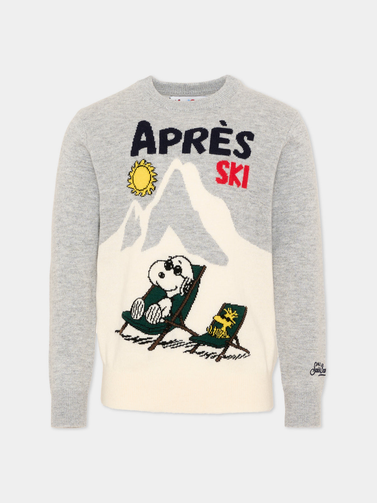 Maglione grigio per bambino con stampa,Mc2 Saint Barth,DOU0006 00125M