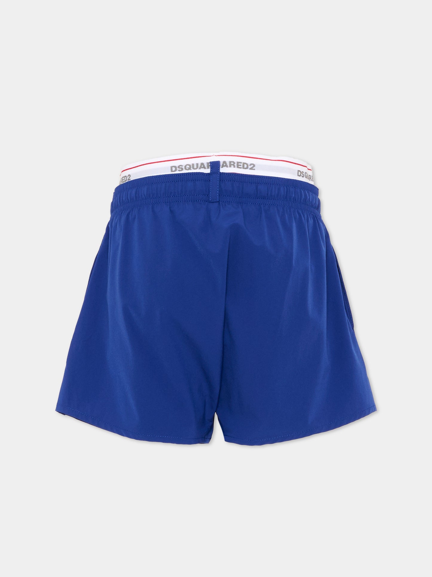 Boxer mare blu per bambino con logo,Dsquared2,DQ2893 D0ACQ DQ870