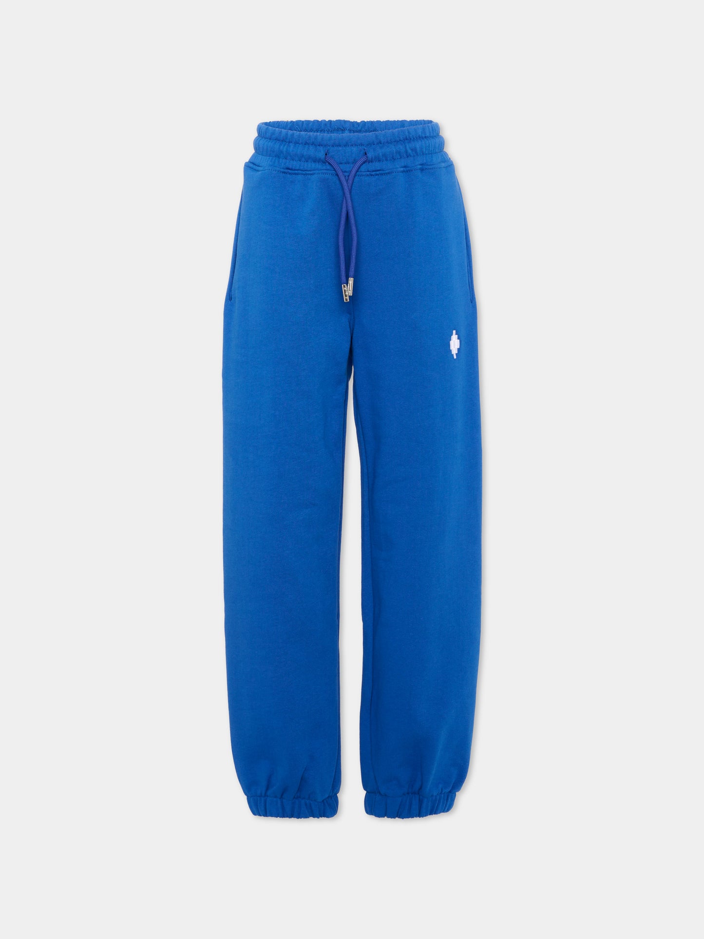 Pantalone sportivo blu per bambino con logo,County Of Milan Kids,F5CMJBFP005 130