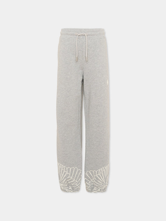 Pantaloni sportivi grigi per bambino con ali,County Of Milan Kids,F5CMJBFP074 101