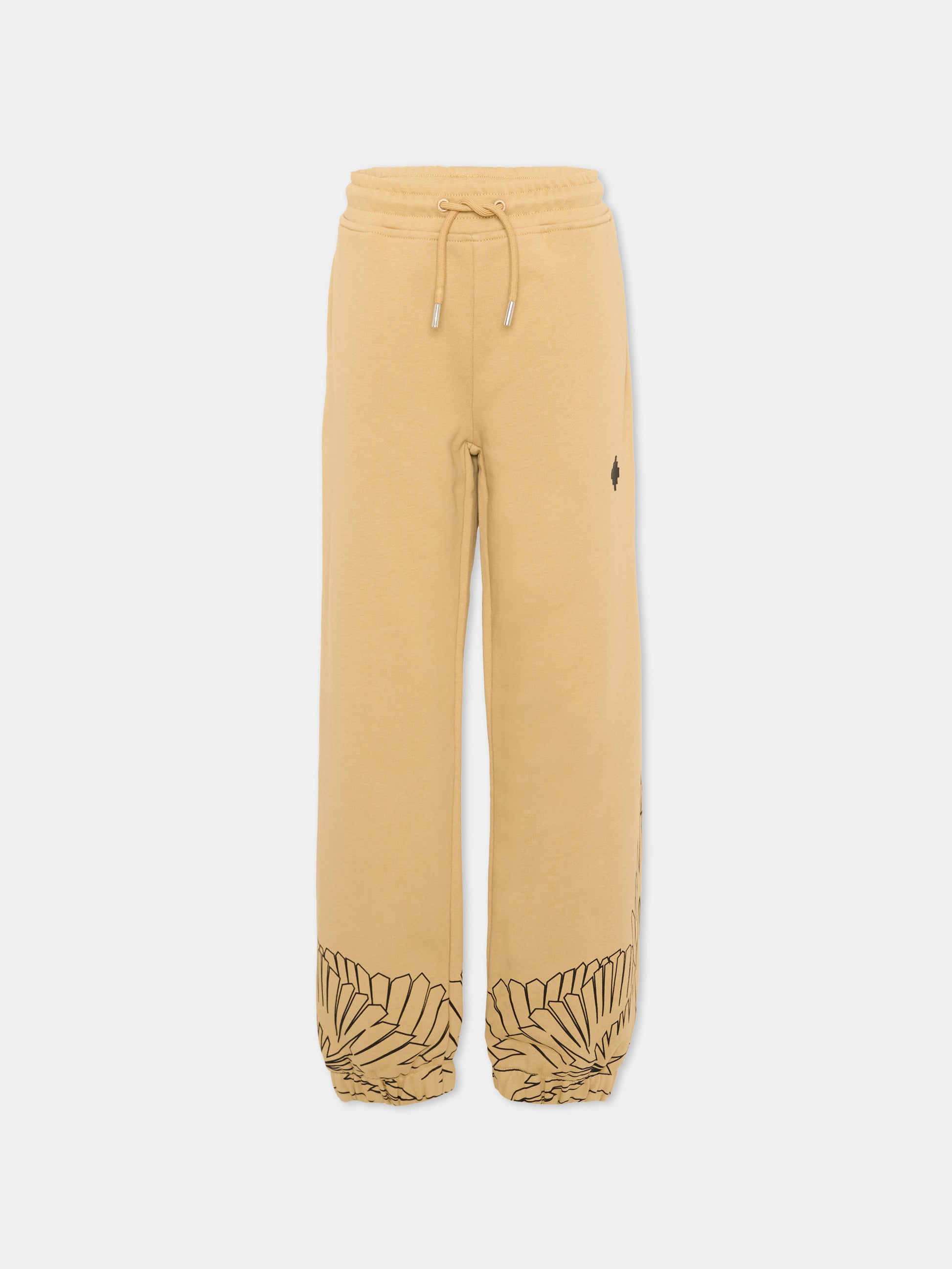 Pantalone sportivo beige per bambino con ali,County Of Milan Kids,F5CMJBFP074 178