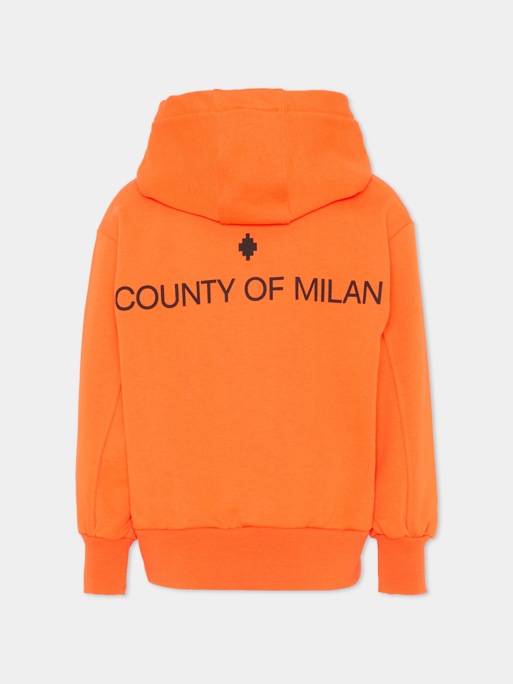 Felpa arancione per bambino con logo,County Of Milan Kids,F5CMJBHS002 030