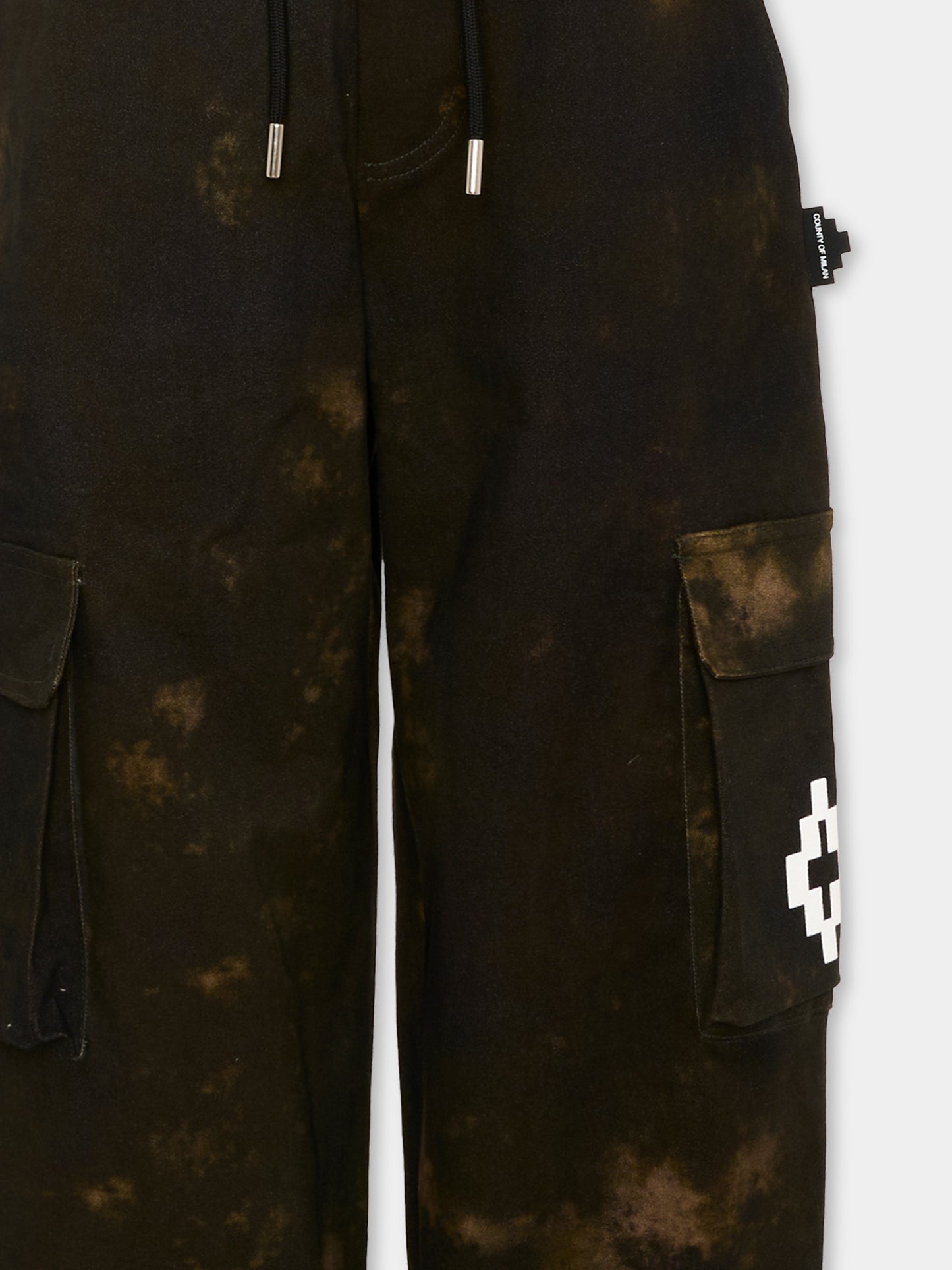 Pantaloni multicolor cargo per bambino con logo,County Of Milan Kids,F5CMJBPA051 590