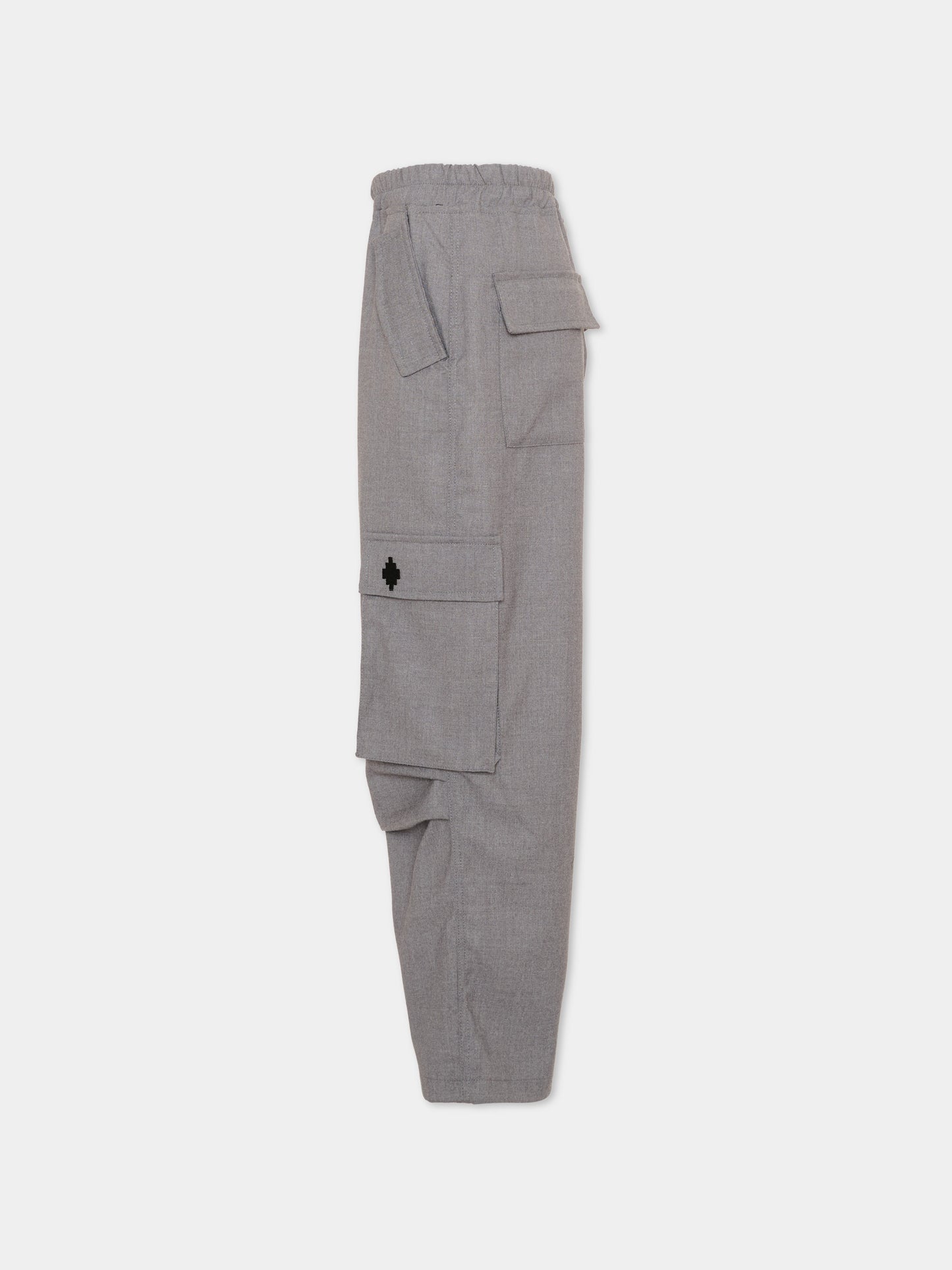 Pantaloni cargo grigi per bambino con logo,County Of Milan Kids,F5CMJBPA052 100