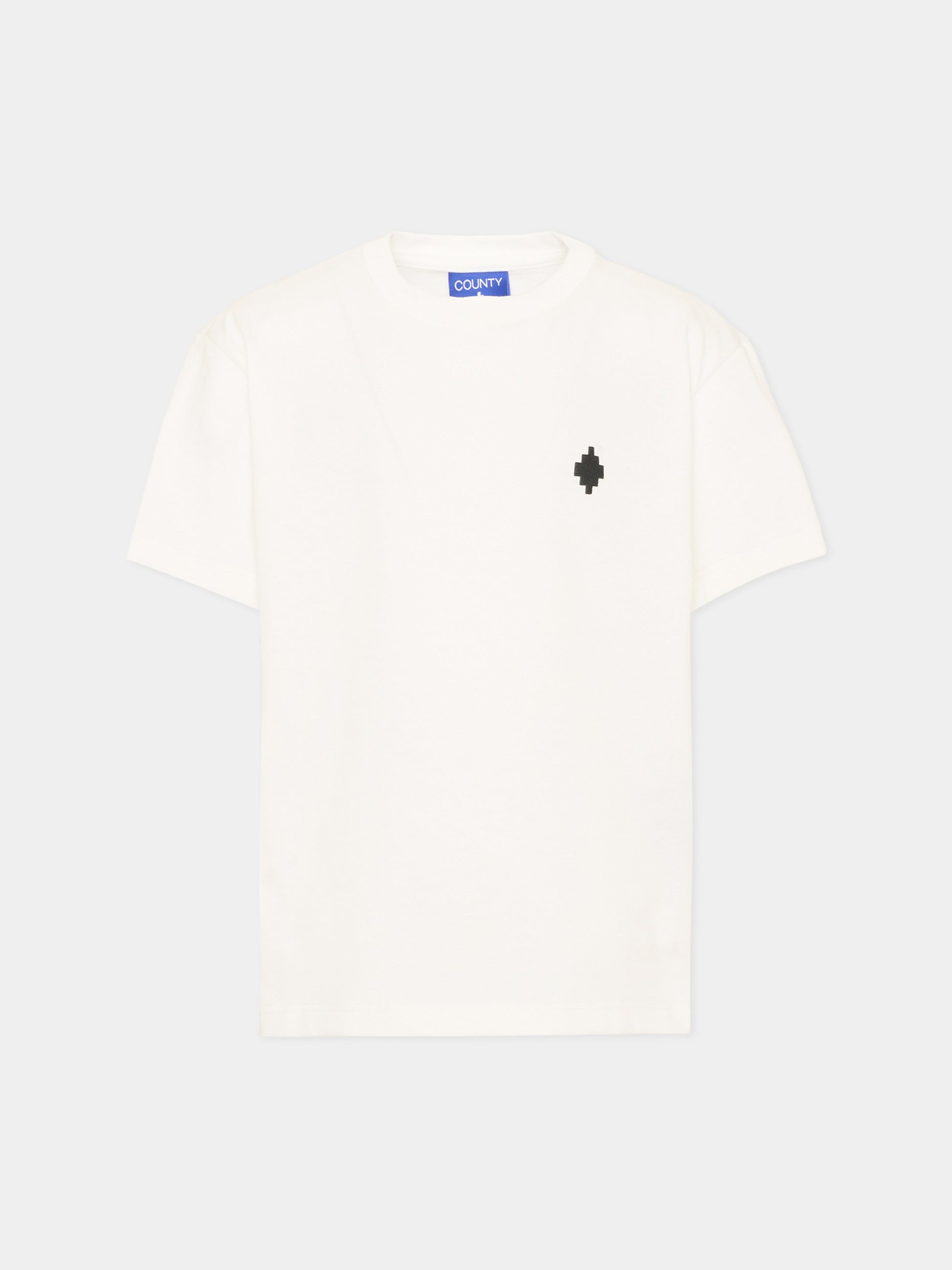 T-Shirt avorio per bambino con logo,County Of Milan Kids,F5CMJBTH004 002