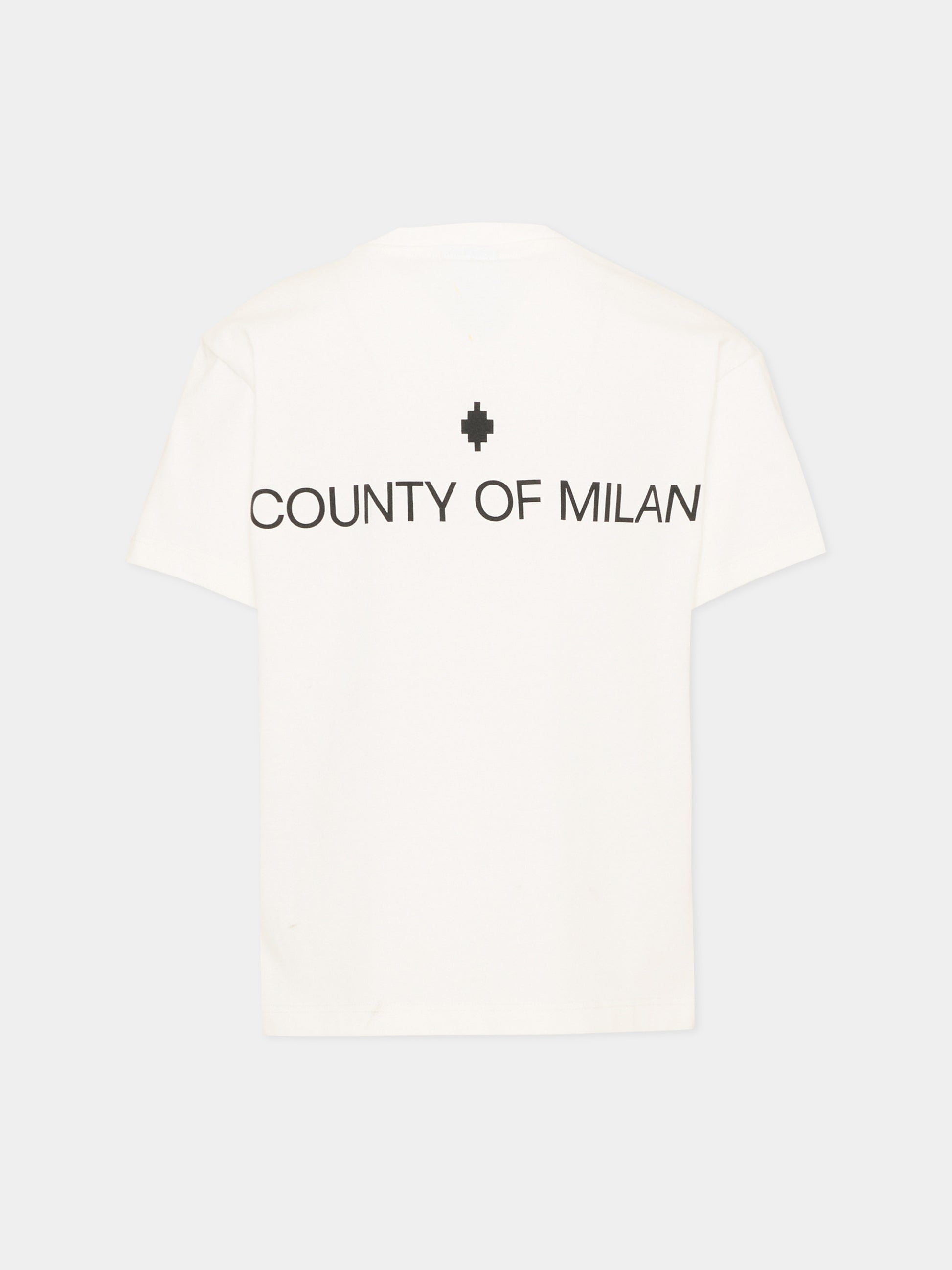 T-Shirt avorio per bambino con logo,County Of Milan Kids,F5CMJBTH004 002
