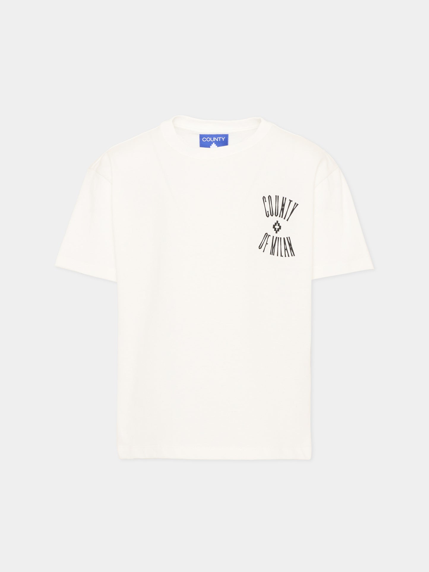 T-Shirt avorio per bambino con logo,County Of Milan Kids,F5CMJBTH043 002
