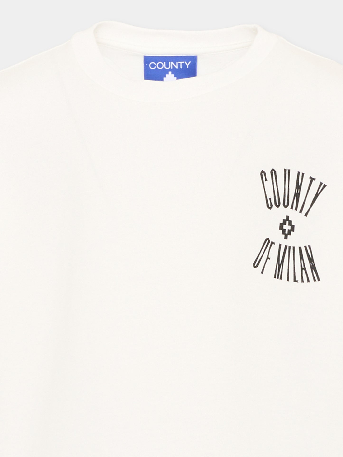 T-Shirt avorio per bambino con logo,County Of Milan Kids,F5CMJBTH043 002