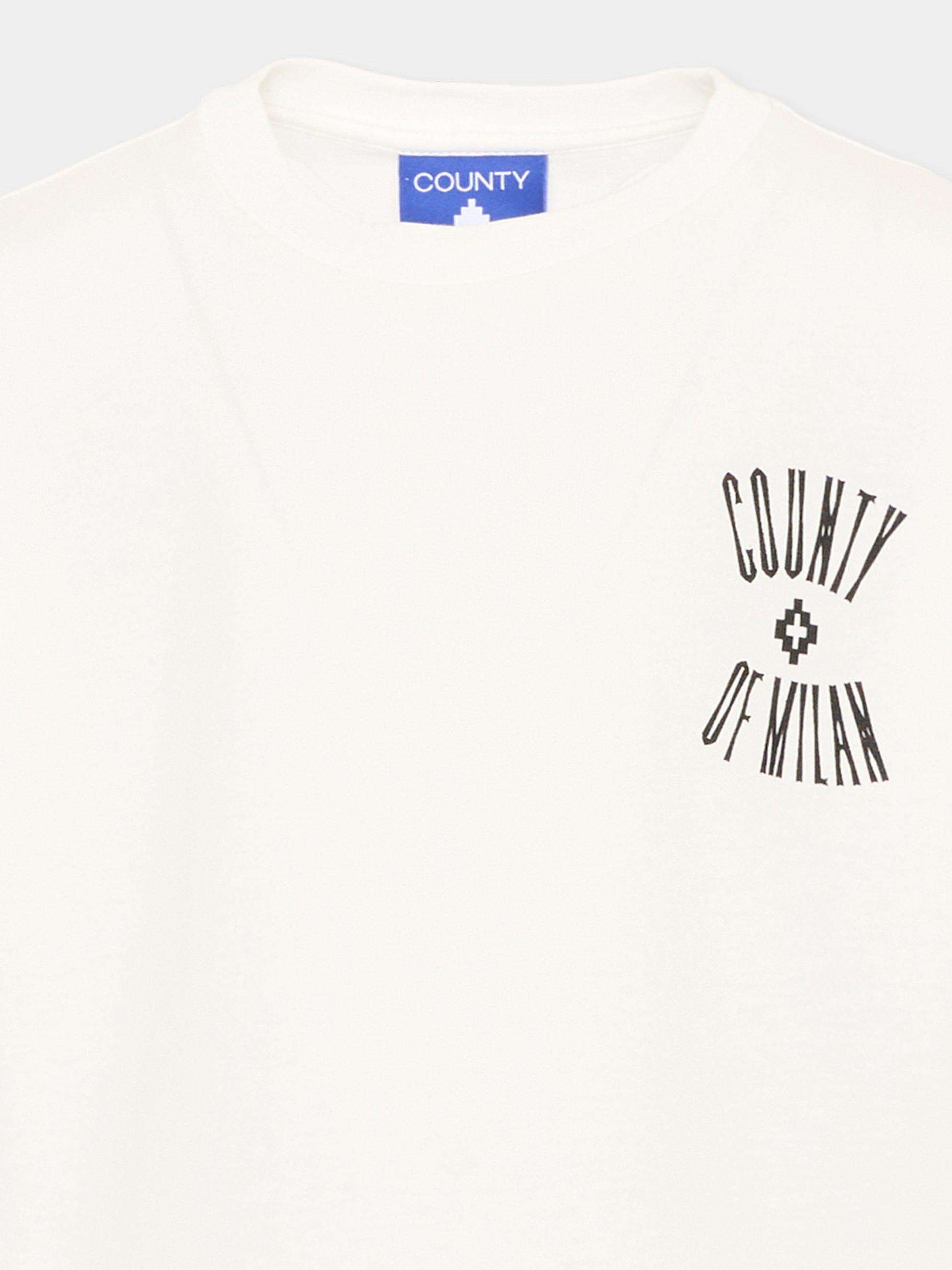 T-Shirt avorio per bambino con logo,County Of Milan Kids,F5CMJBTH043 002