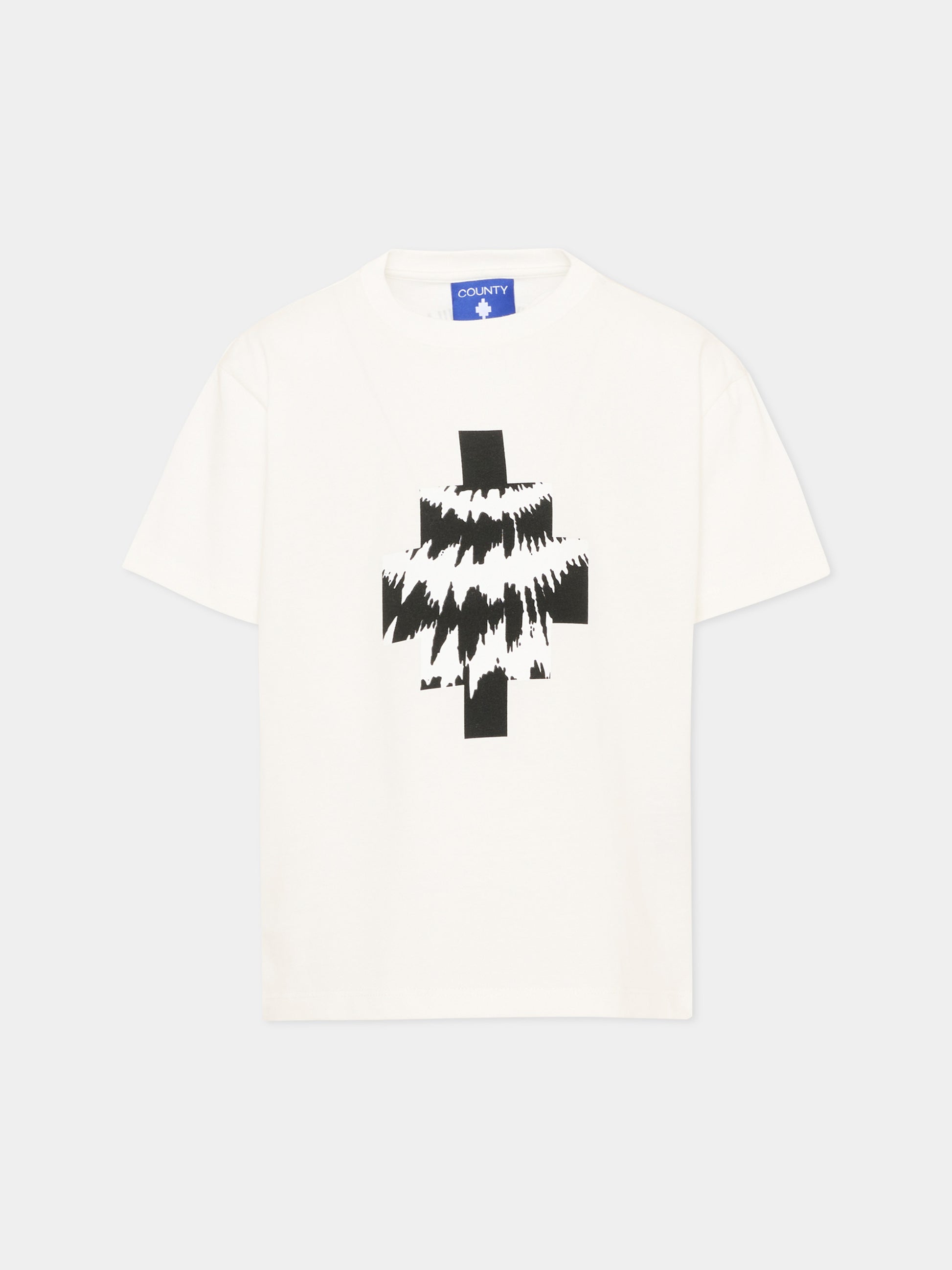 T-Shirt avorio per bambino con logo,County Of Milan Kids,F5CMJBTH058 002