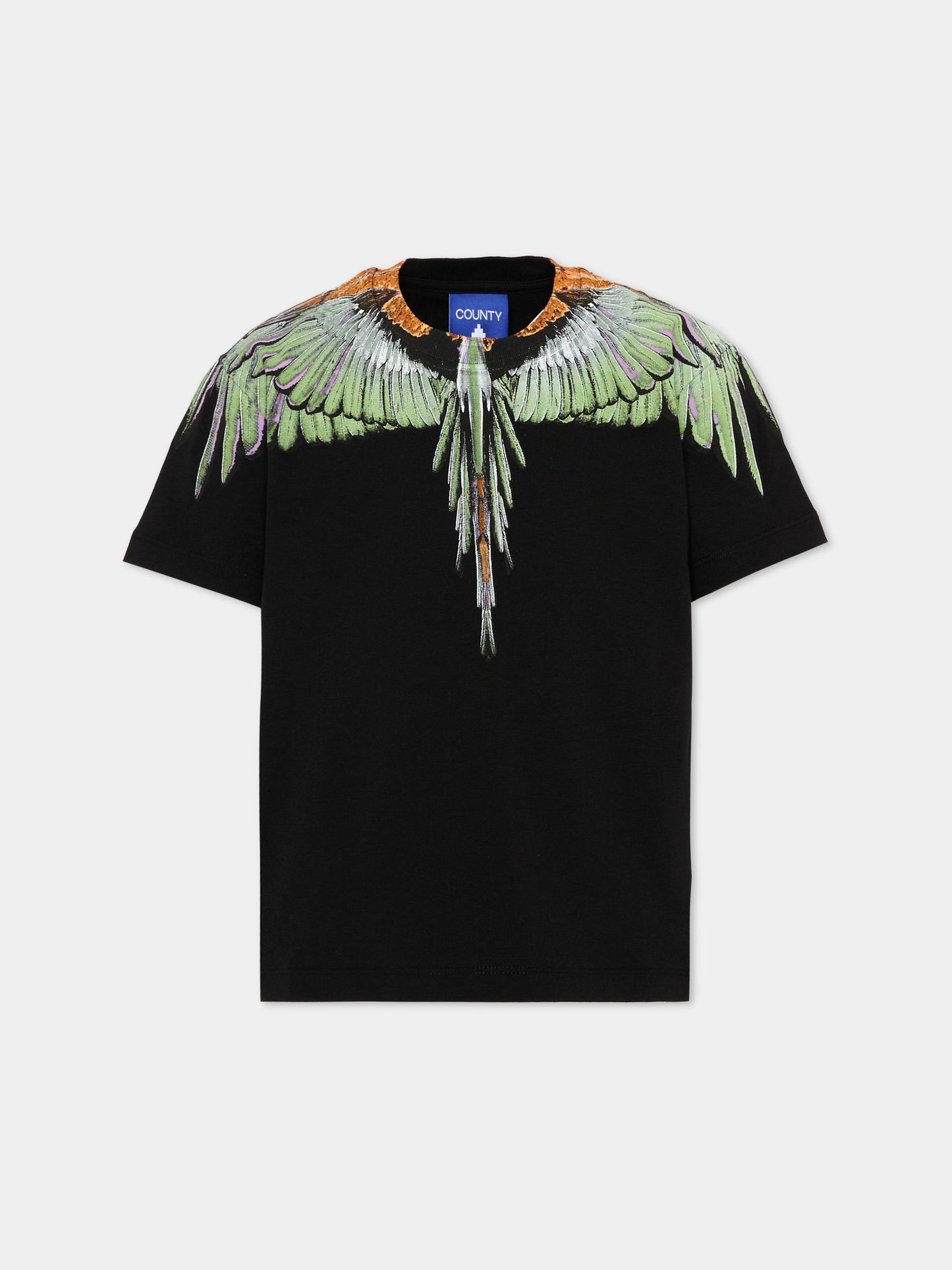 T-Shirt nera per bambino con ali,County Of Milan Kids,F5CMJBTH063 110
