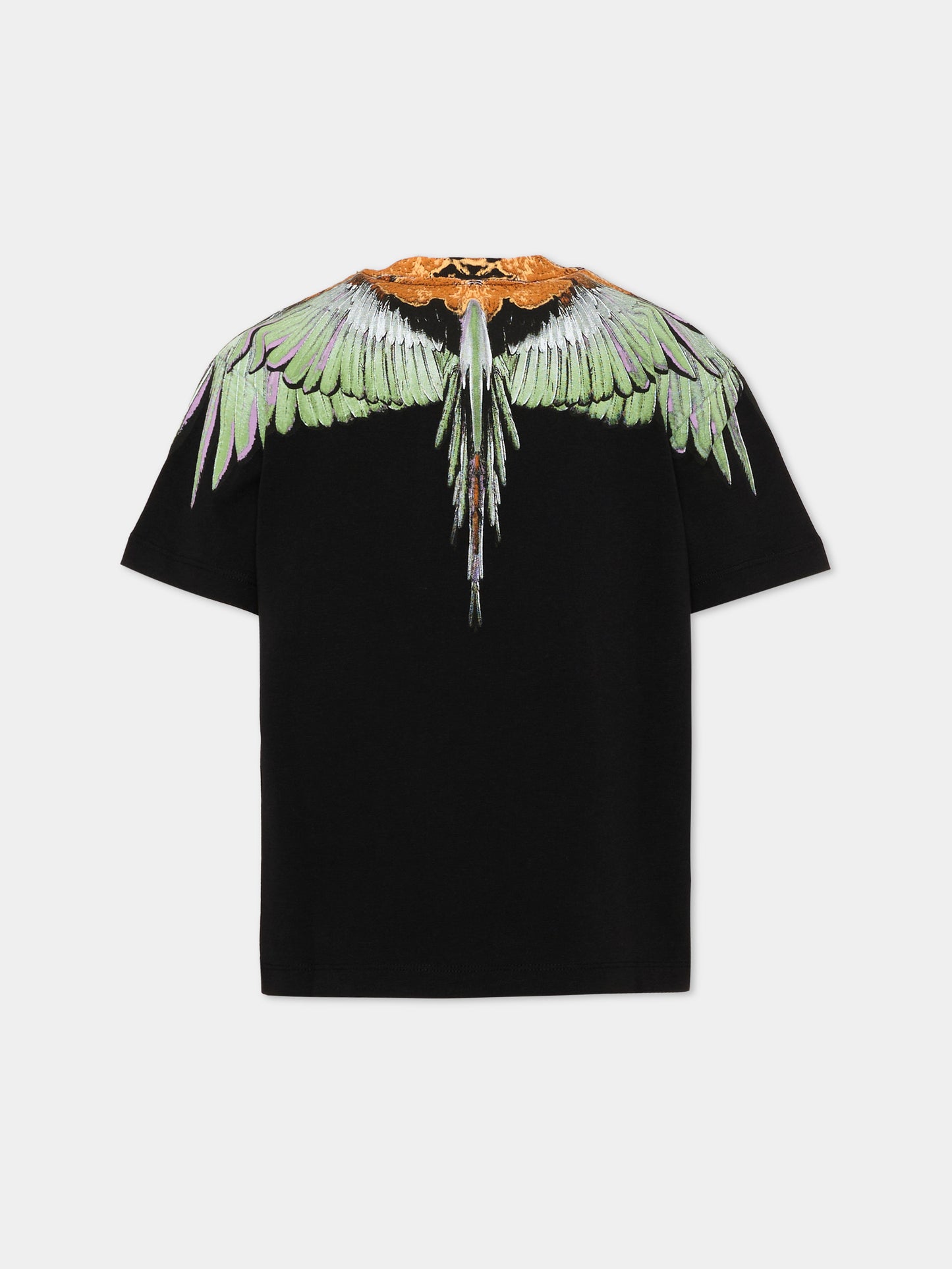 T-Shirt nera per bambino con ali,County Of Milan Kids,F5CMJBTH063 110